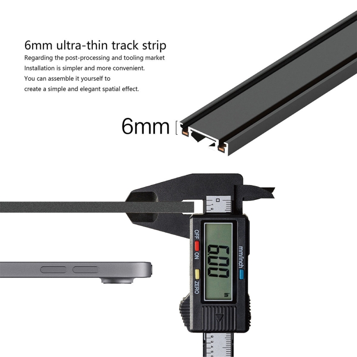 6mm Ultra-thin Led Cob Magnetic Track Rail Lighting System DC48V Linear  Magnet System