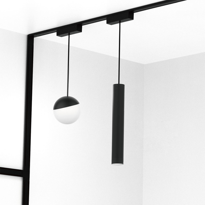 Magnetic Track Light Aluminum LED Magnetic Track Light Indoor Hanging Pendant Restaurant Decoration Ceiling Suspended Light DC 48v Input Voltage