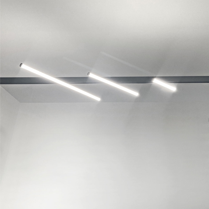 Magnetic Track Light Aluminum LED Magnetic Track Light Indoor Hanging Pendant Restaurant Decoration Ceiling Suspended Light DC 48v Input Voltage