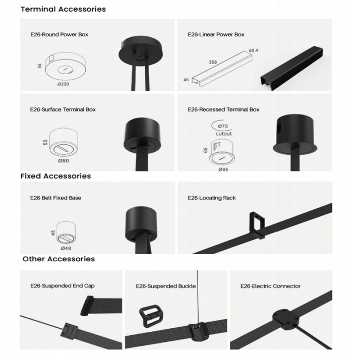 Belt Linear Track Light Modern Minimalist DC24V Dimmable Linear Track Light High CRI 90 Surface Mounted Belt Rail Design Track Light
