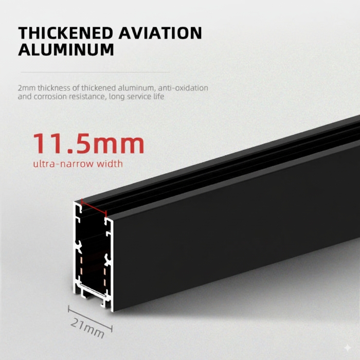 Dimming Color Adjustment Thin Magnetic Track System  Free Movement Flexible Belt Lamp with Floodlight Louver Long Shape Strip Light Magnetic Track Light